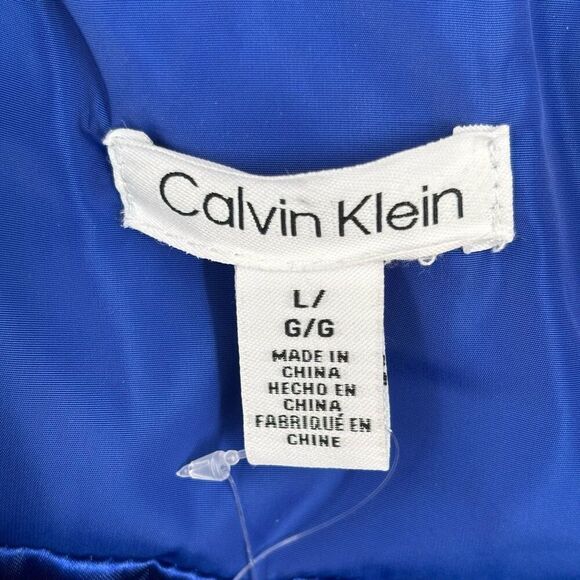 Calvin Klein Full Zip Puffer Vest Blue Size Large NWT - Picture 2 of 8